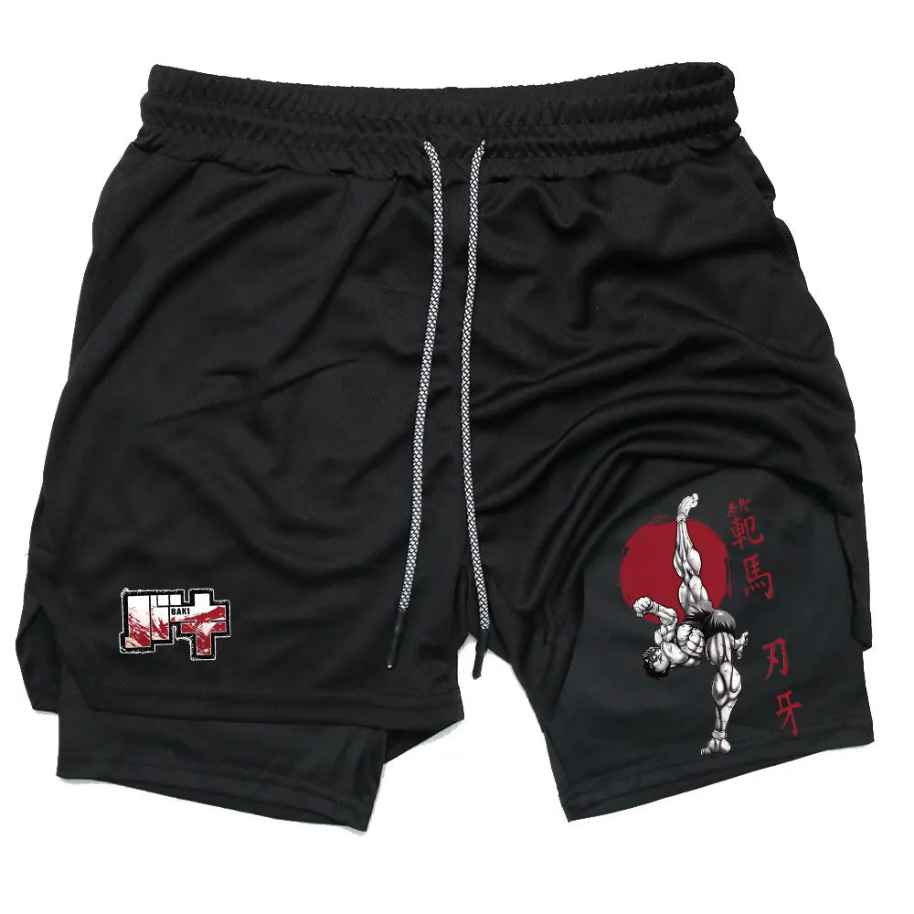 Gym Shorts 2-in-1 – Fighter’s Edge, Baki Eden of Clothes 