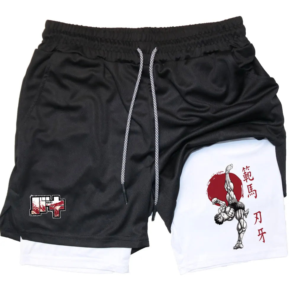 Gym Shorts 2-in-1 – Fighter’s Edge, Baki Eden of Clothes 