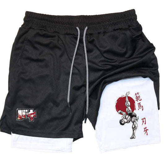 Gym Shorts 2-in-1 – Fighter’s Edge, Baki Eden of Clothes 