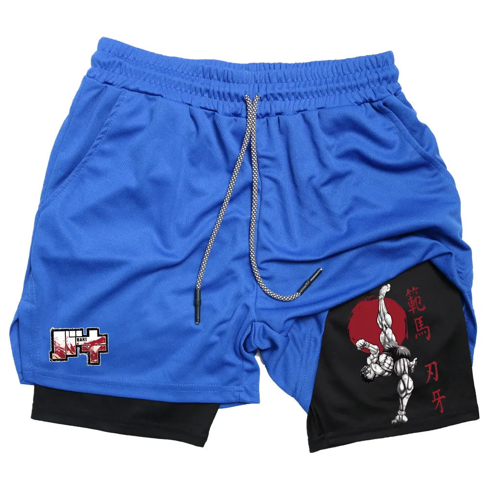 Gym Shorts 2-in-1 – Fighter’s Edge, Baki Eden of Clothes 