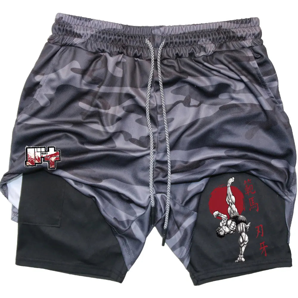 Gym Shorts 2-in-1 – Fighter’s Edge, Baki Eden of Clothes 