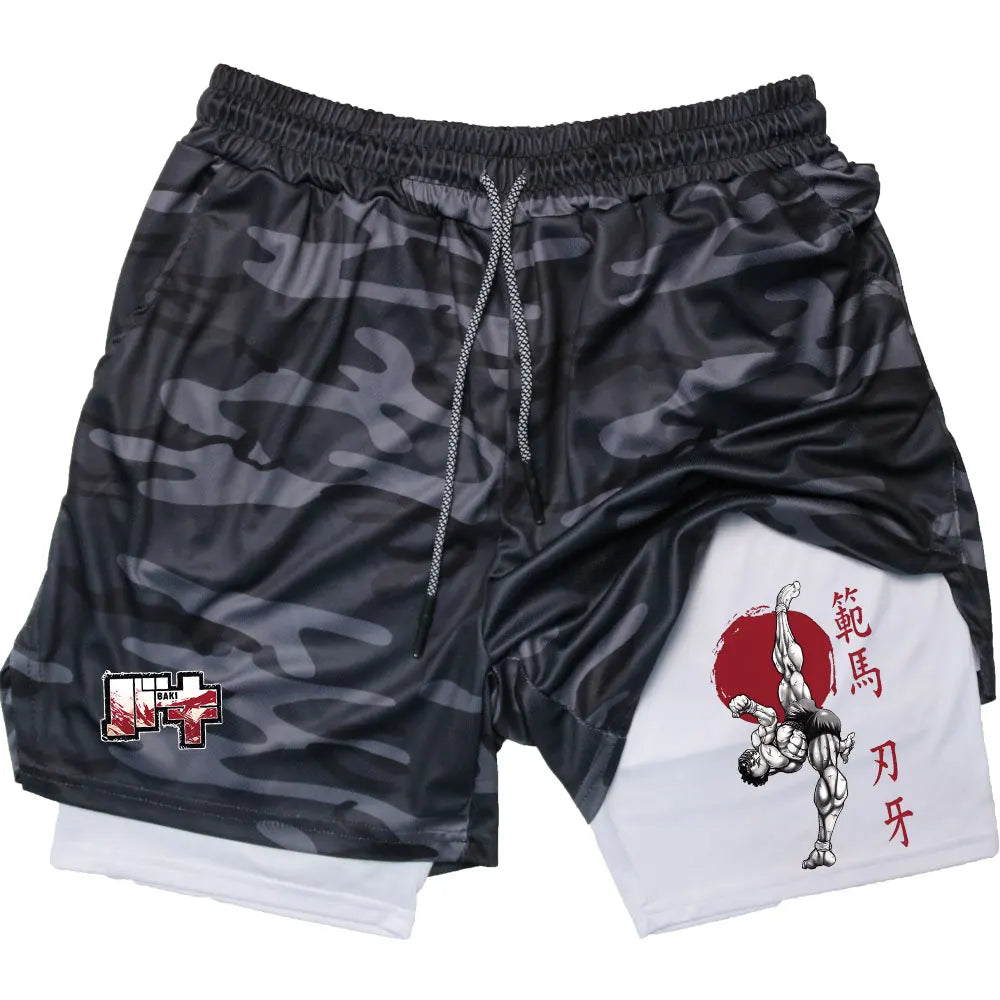 Gym Shorts 2-in-1 – Fighter’s Edge, Baki Eden of Clothes 