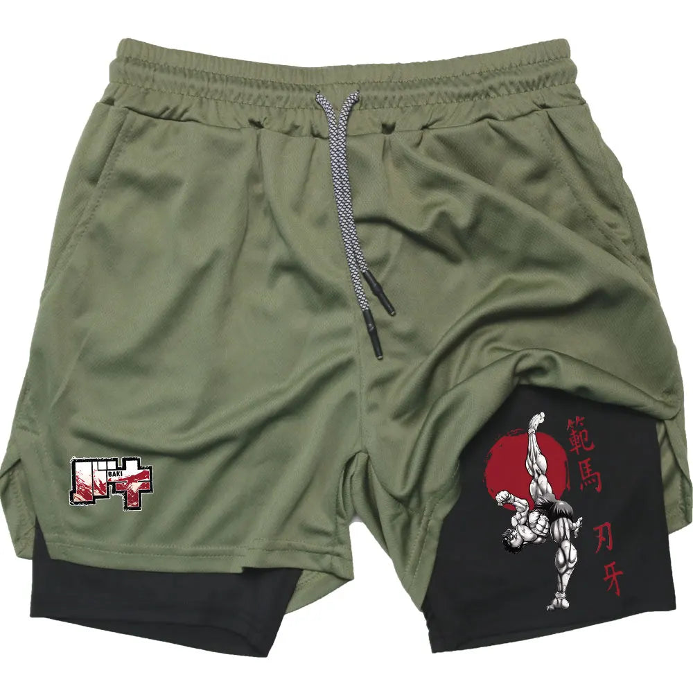 Gym Shorts 2-in-1 – Fighter’s Edge, Baki Eden of Clothes 