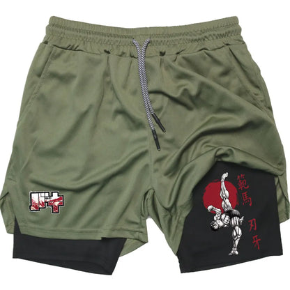 Gym Shorts 2-in-1 – Fighter’s Edge, Baki Eden of Clothes 
