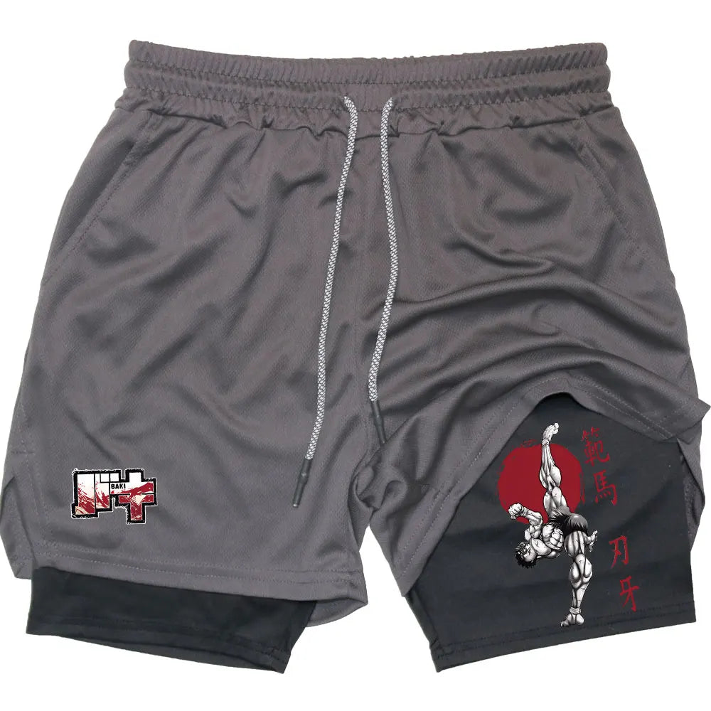 Gym Shorts 2-in-1 – Fighter’s Edge, Baki Eden of Clothes 