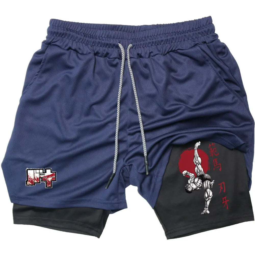 Gym Shorts 2-in-1 – Fighter’s Edge, Baki Eden of Clothes 