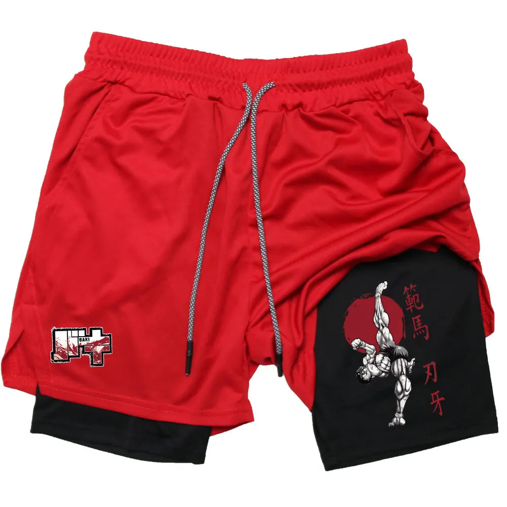 Gym Shorts 2-in-1 – Fighter’s Edge, Baki Eden of Clothes 