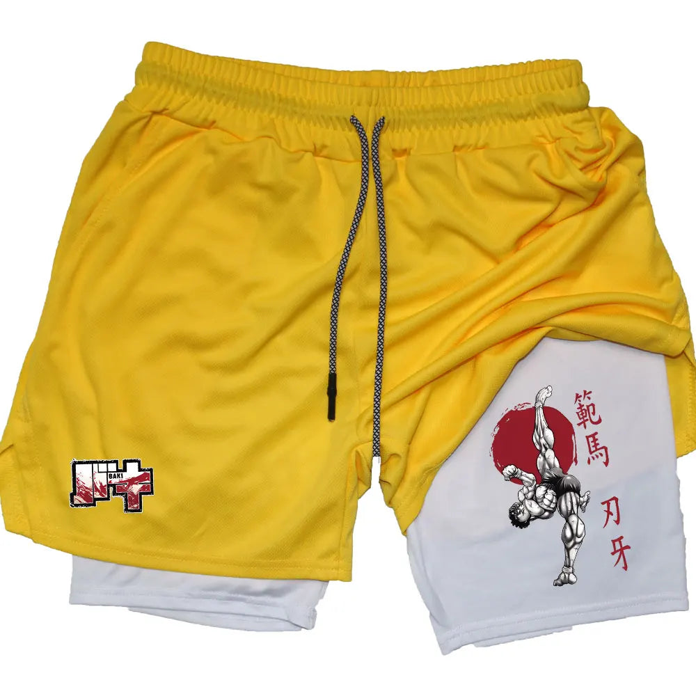 Gym Shorts 2-in-1 – Fighter’s Edge, Baki Eden of Clothes 