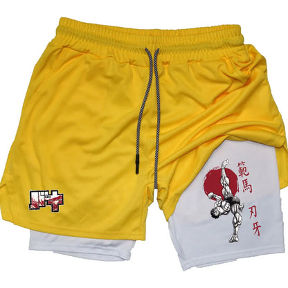 Gym Shorts 2-in-1 – Fighter’s Edge, Baki Eden of Clothes 