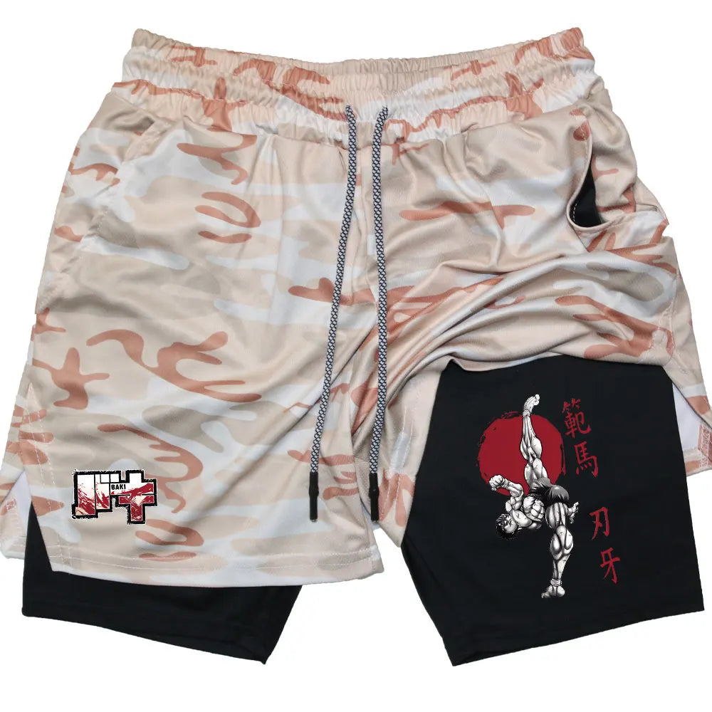 Gym Shorts 2-in-1 – Fighter’s Edge, Baki Eden of Clothes 