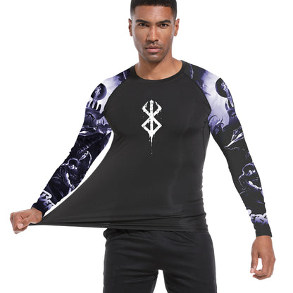 Men’s Compression Shirt Anime Berserk with sleeves - T-Shirt