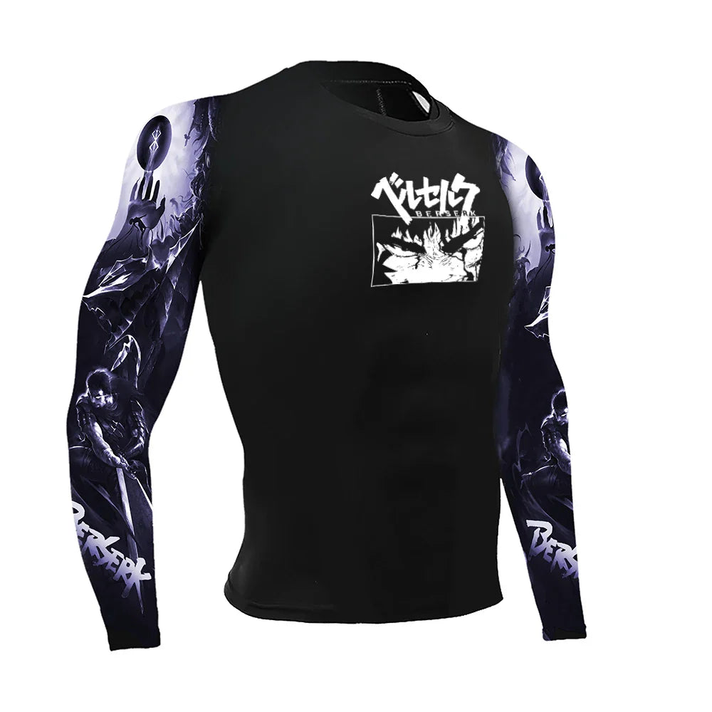 Men’s Compression Shirt Anime Berserk with sleeves - T-Shirt