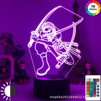 One Piece Anime Night Lights - Design 17 / 16 color with remote - Accessory