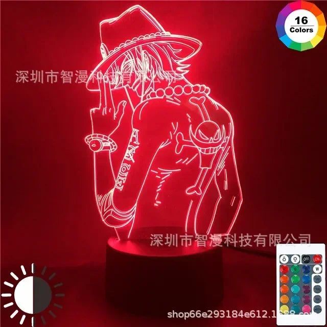 One Piece Anime Night Lights - Design 20 / 16 color with remote - Accessory