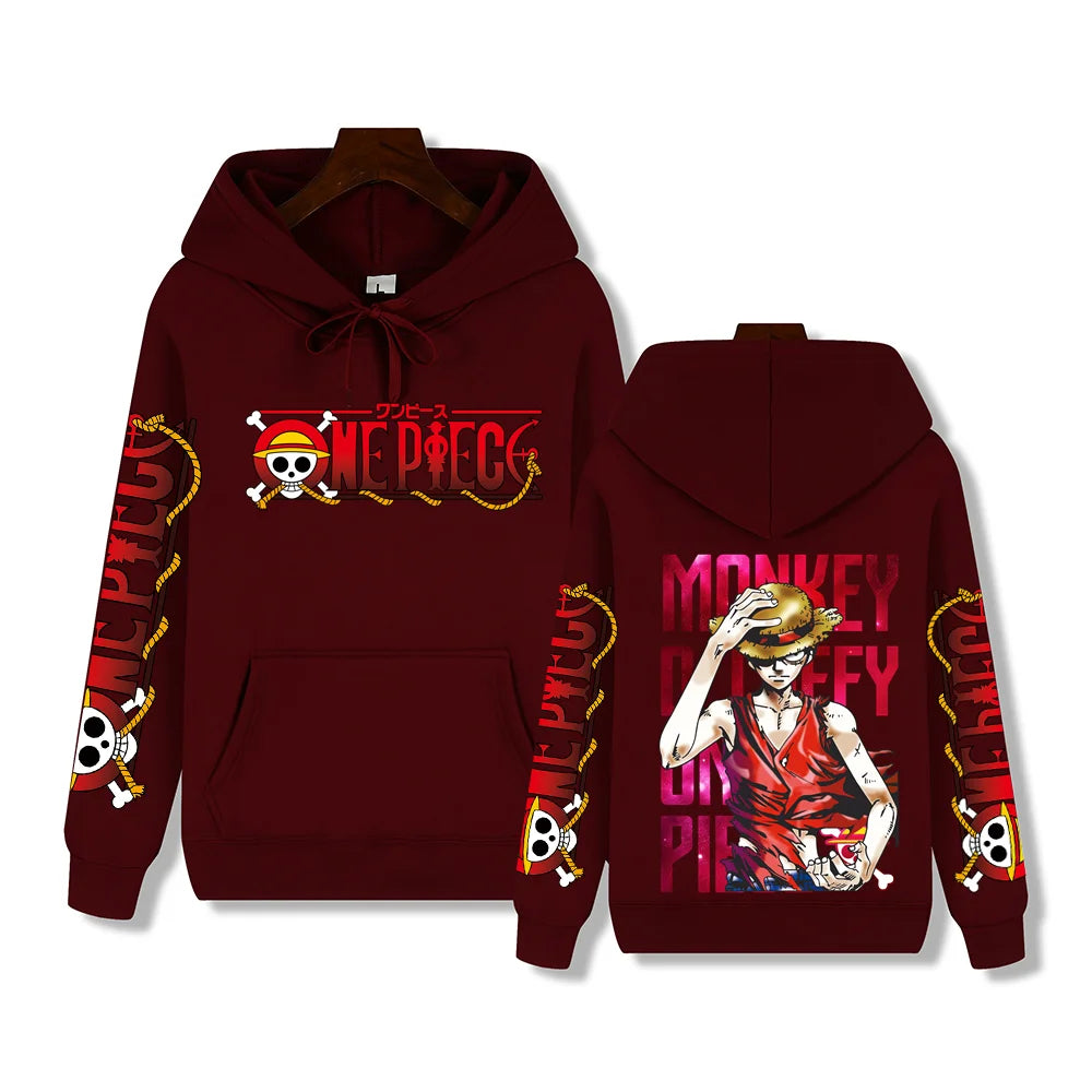Luffy Red Hoodie – Stylish Design, One Piece Eden of Clothes 