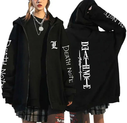 Oversized Hoodie – Zip Up, Death Note Design Eden of Clothes 