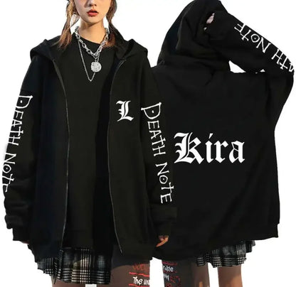 Oversized Hoodie – Zip Up, Death Note Design Eden of Clothes 