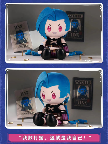 Pre sale Jinx Official original authentic product Short Plush Stuffed Arcane Season 2 Jinx Sit Posture Doll League