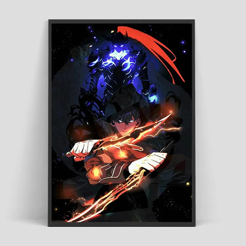Solo Leveling Poster – Anime Art, Character Design Eden of Clothes 