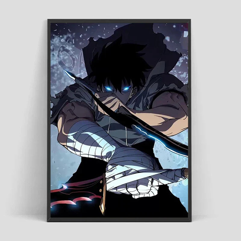 Solo Leveling Poster – Anime Art, Character Design Eden of Clothes 