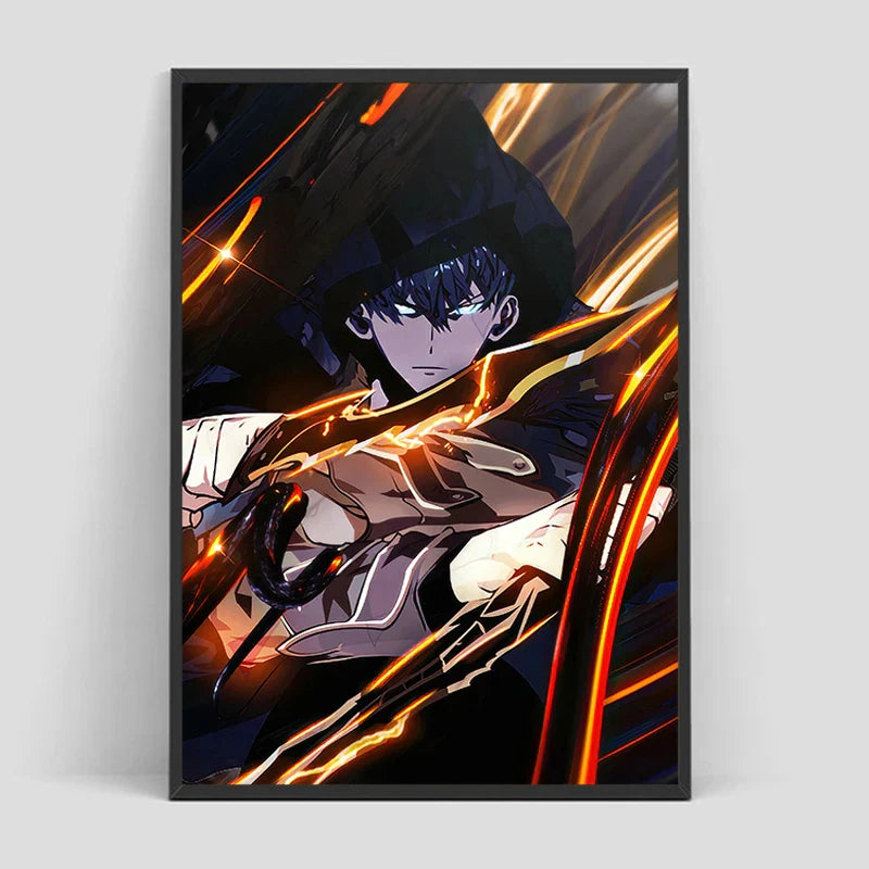Solo Leveling Poster – Anime Art, Character Design Eden of Clothes 
