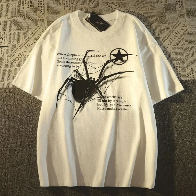 Spider Graphic T-Shirt – Short Sleeve, Anime Style Eden of Clothes 