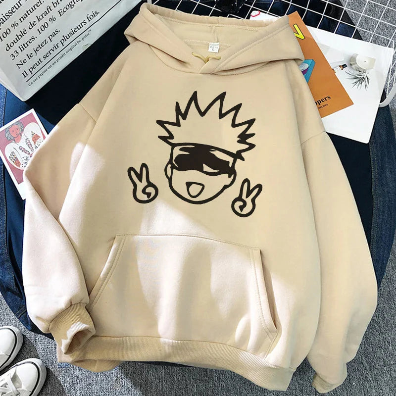 Streetwear 90S Jujutsu Kaisen Gojo Hoodie Eden of Clothes 