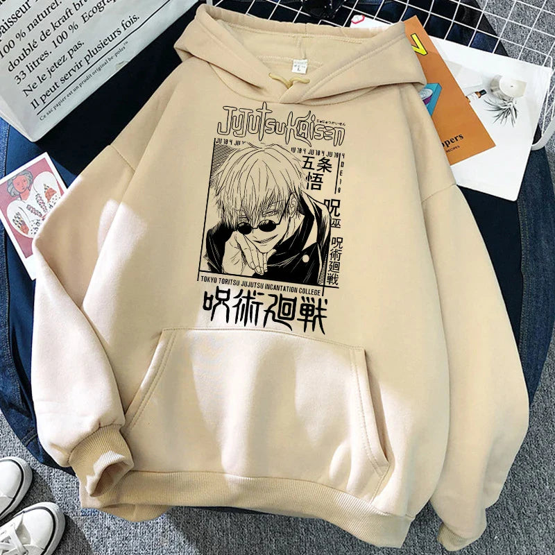 Streetwear 90S Jujutsu Kaisen Gojo Hoodie Eden of Clothes 