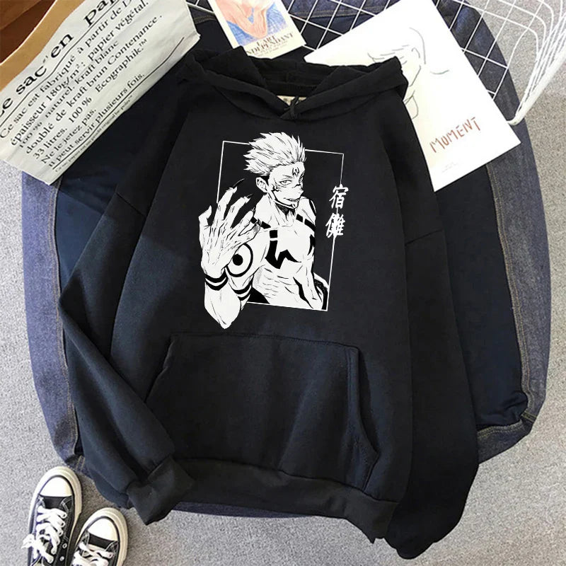 Streetwear 90S Jujutsu Kaisen Gojo Hoodie Eden of Clothes 