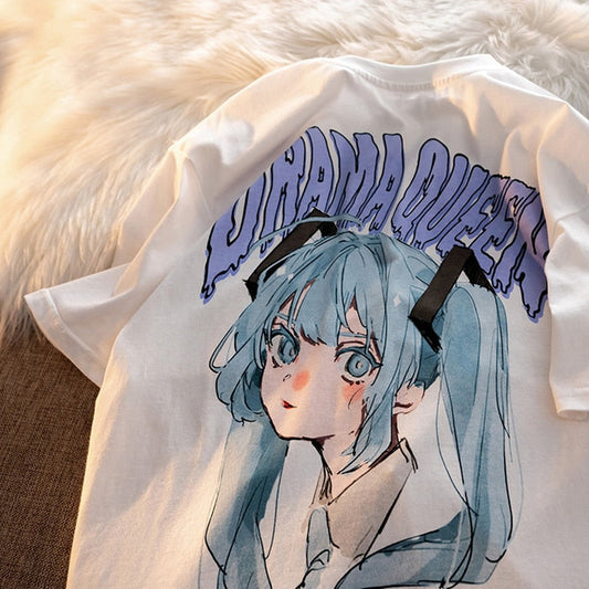 Harajuku Anime T-Shirt – Summer 2022, Casual Design - Eden of Clothes