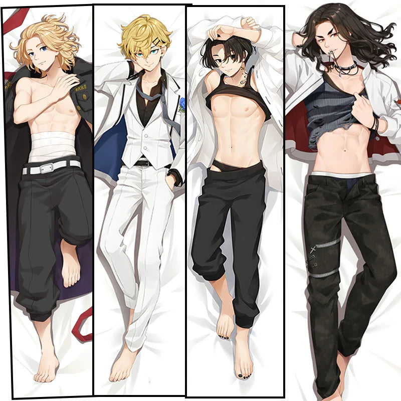 Tokyo Revengers Dakimakura Baji Keisuke Manjiro Sano Cosplay Character Pillowcase Hugging Body Pillow Pillows Otaku