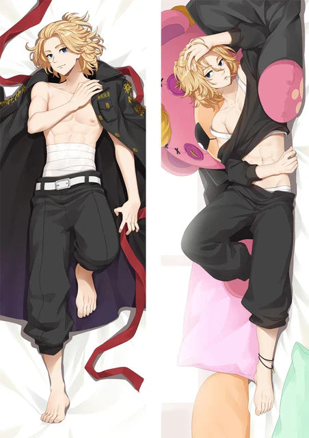 Tokyo Revengers Dakimakura Baji Keisuke Manjiro Sano Cosplay Character Pillowcase Hugging Body Pillow Pillows Otaku